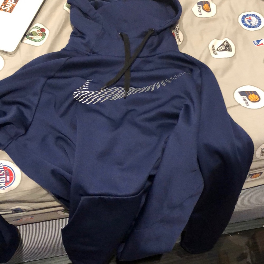 Nike navy blue hoodie size large